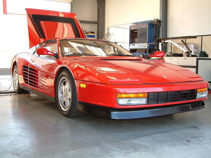 Testarossa emissions testing