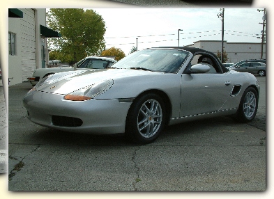 Mr. and Mrs. Crosby's 2002 Porsche Boxster with Cayman wheels. 