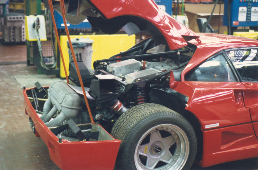 Ferrari factory circa 1989. F40