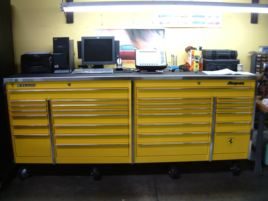One of our 7 Snap On boxes. It's Ferrari fly yellow!